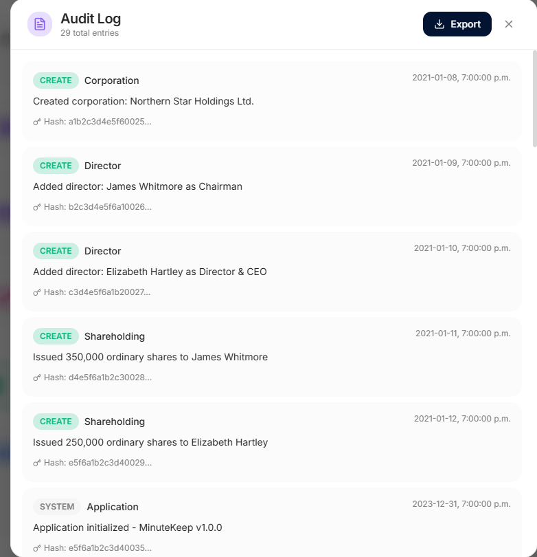 Audit Trail