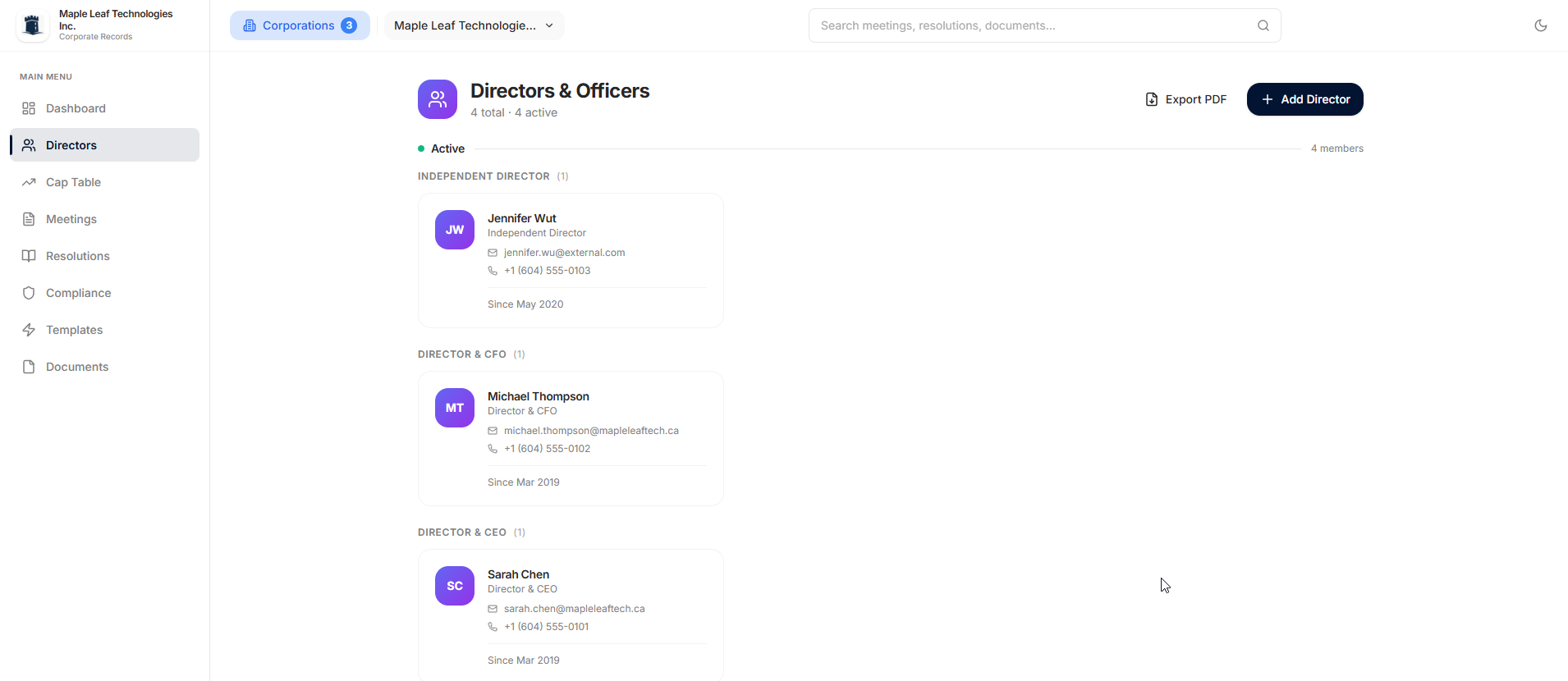 Director Registers