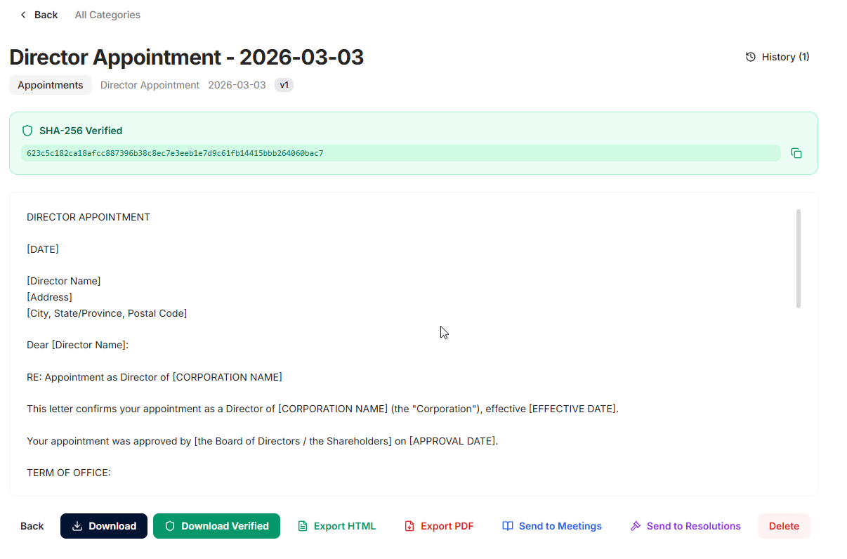 Document Management View
